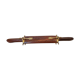 Vintage cutting service with knife and fork in wooden sheath
