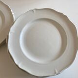 Set 10 plates with godrons in English iron earth 1950