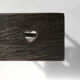 Rustic black wooden stool, Ca.1920