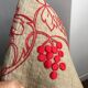 Nappe brodée tissu ancien 131 x 156 cm