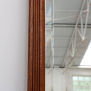 French art deco mirror with carved oak wooden frame, ca. 1930