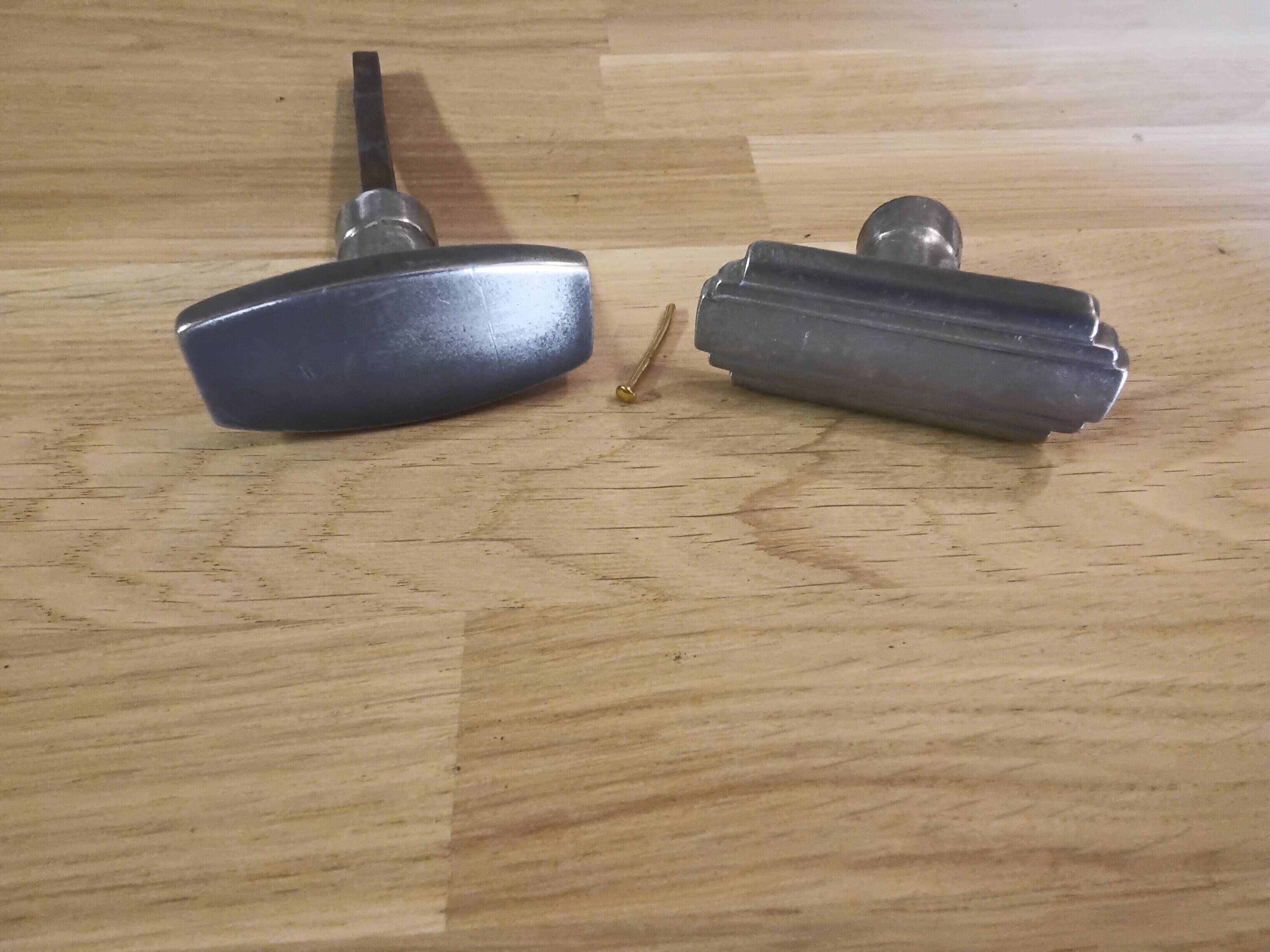 Art Deco aluminum handles