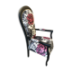 Black Voltaire armchair restyled, 1950
