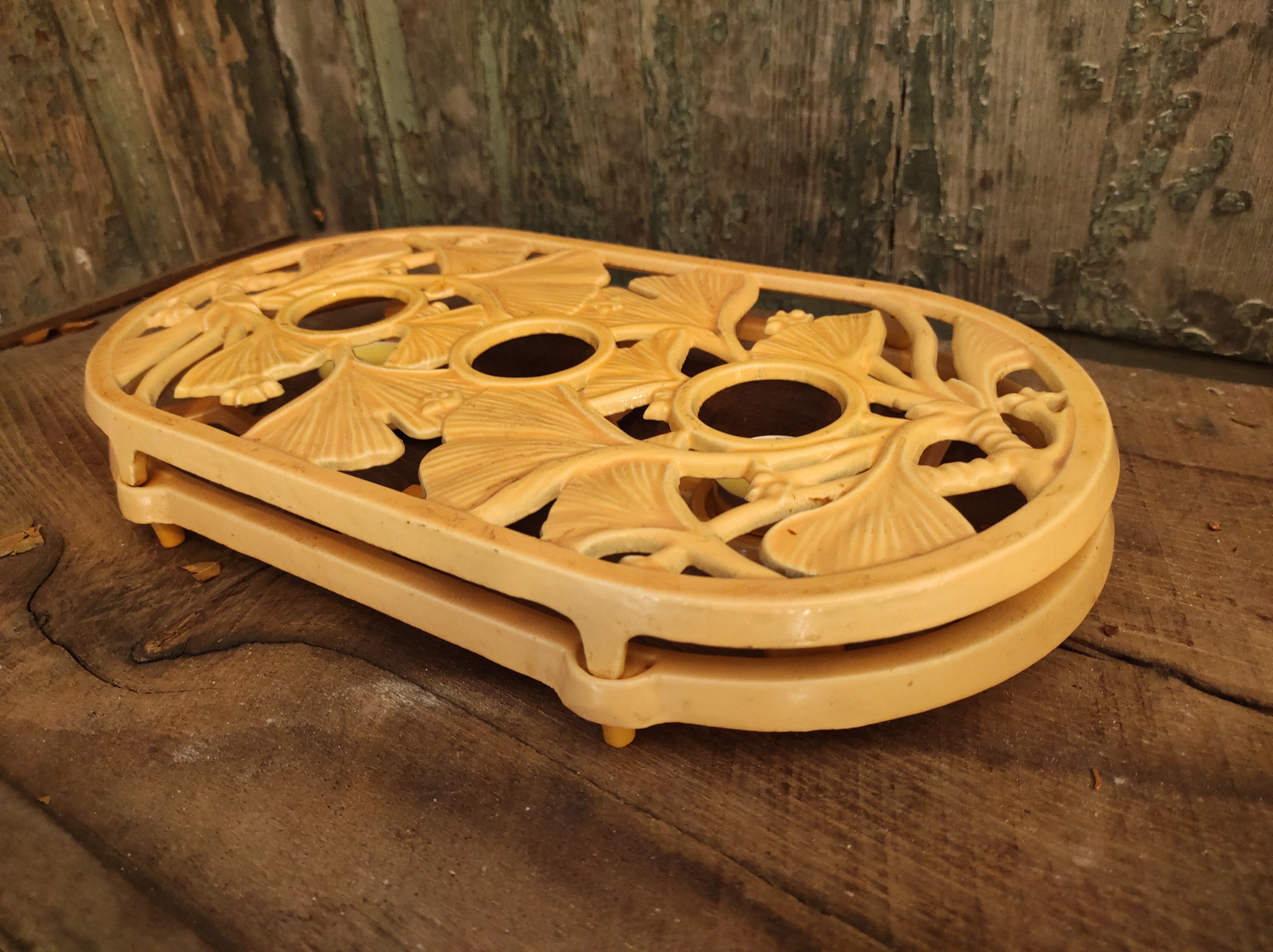 Large vintage french trivet special to keep food warm