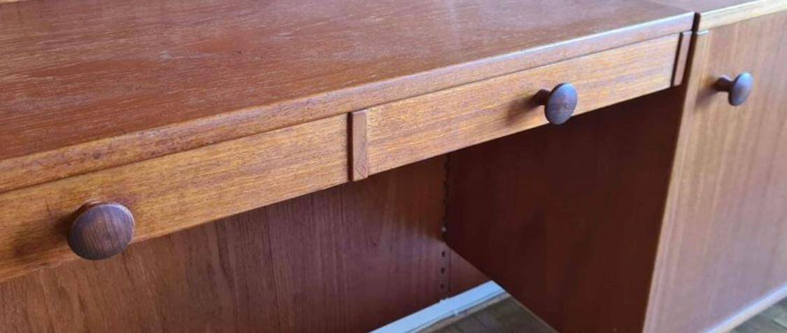 Vintage Teak Wall Unit Nils Jonsson for Troedes Bjärnum