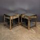 20thc pair of brass, chrome & glass side tables by belgo chrom, belgium