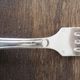 Set of 6 forks and 6 spoons in silver metal with punches