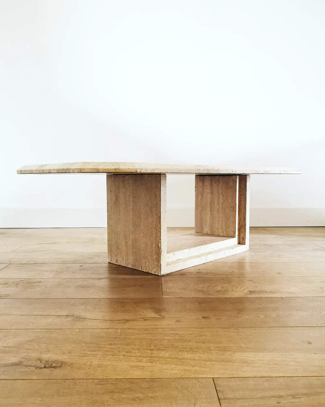 Travertine coffee table