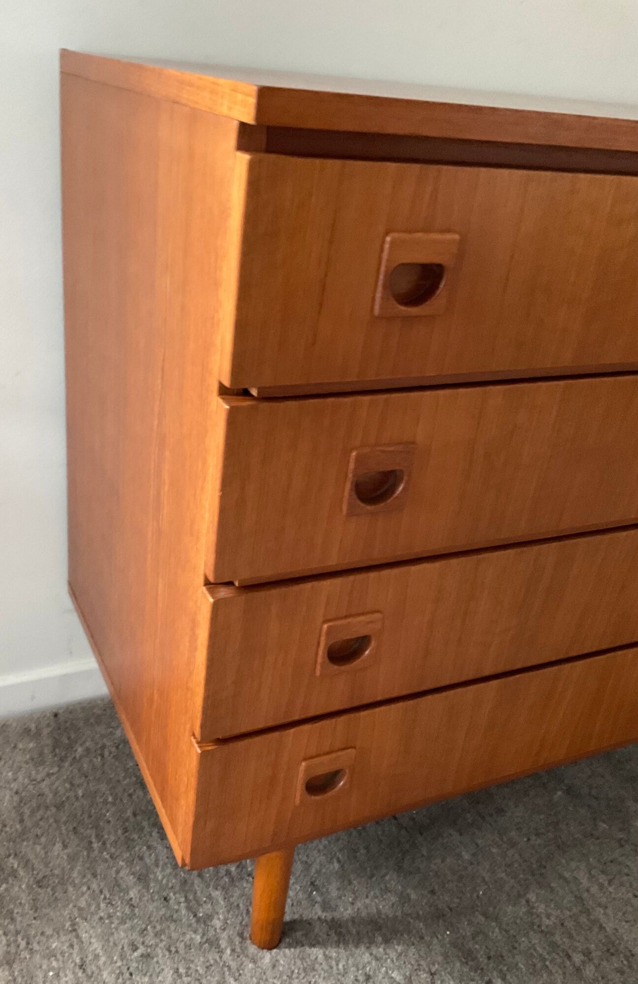 Scandinavian chest of drawers from the 60s in teak