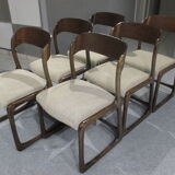 Suite 6 chairs sled Baumann 1970