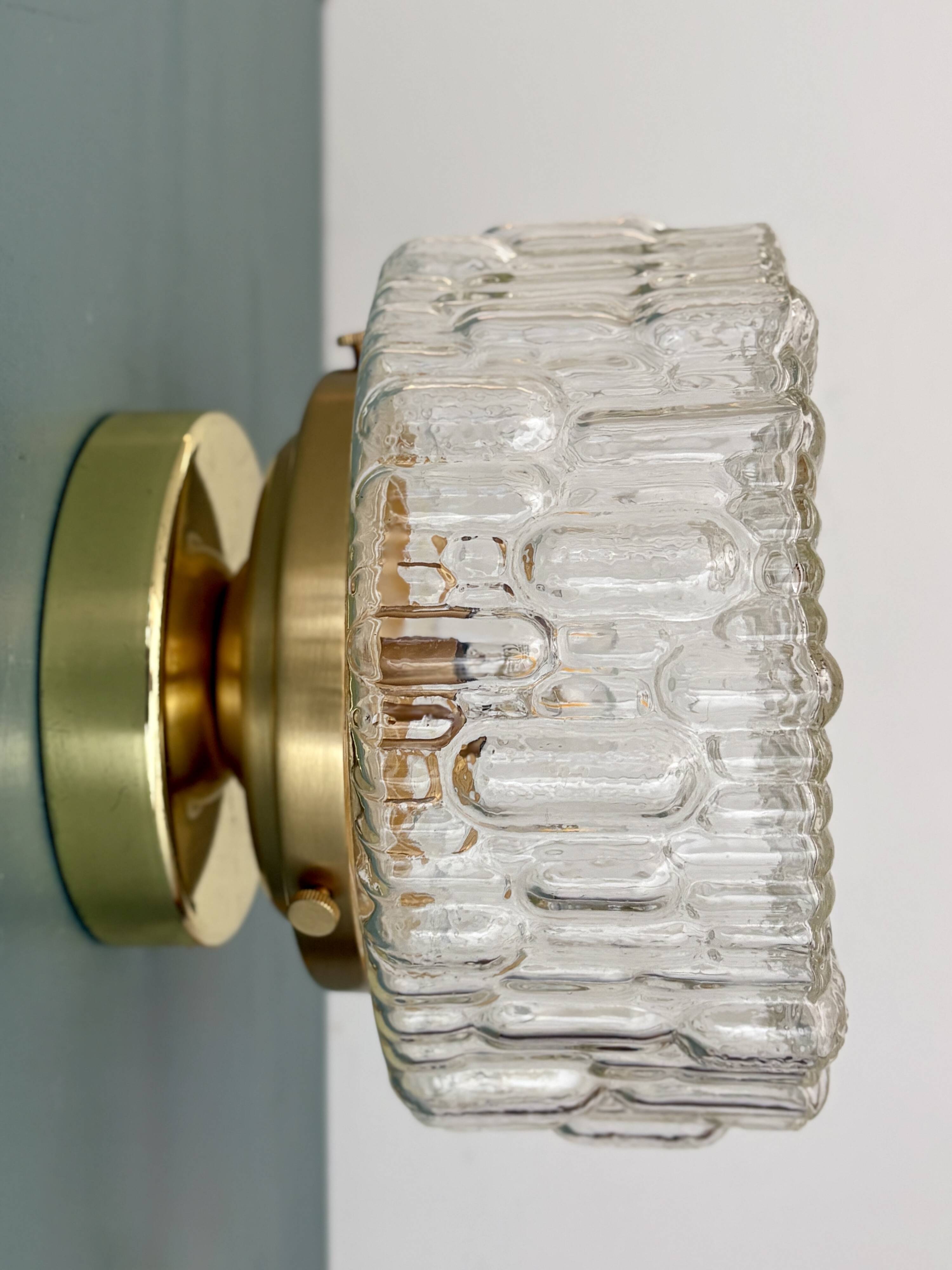 Vintage moulded glass wall or ceiling light globe