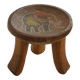 Small tripod stool Kamba hand-carved, elephant motif, Kenya, mid-20th century.
