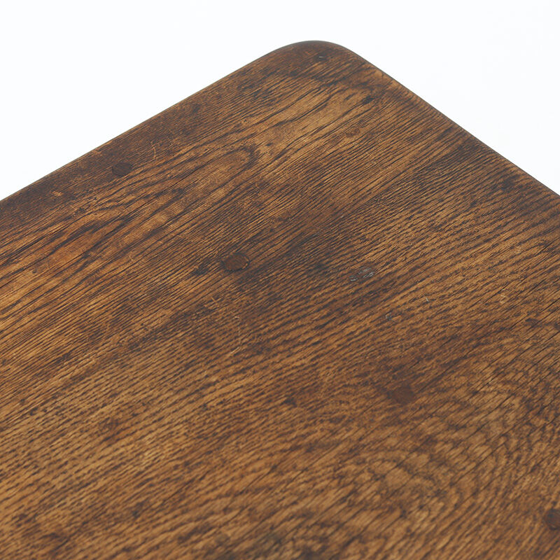 Table basse de ferme rustique antique en chêne