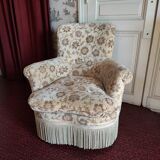 Vintage velvet toad armchair
