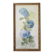 Tableau Aquarelle Fleurs Hortensia Signé J. Verne