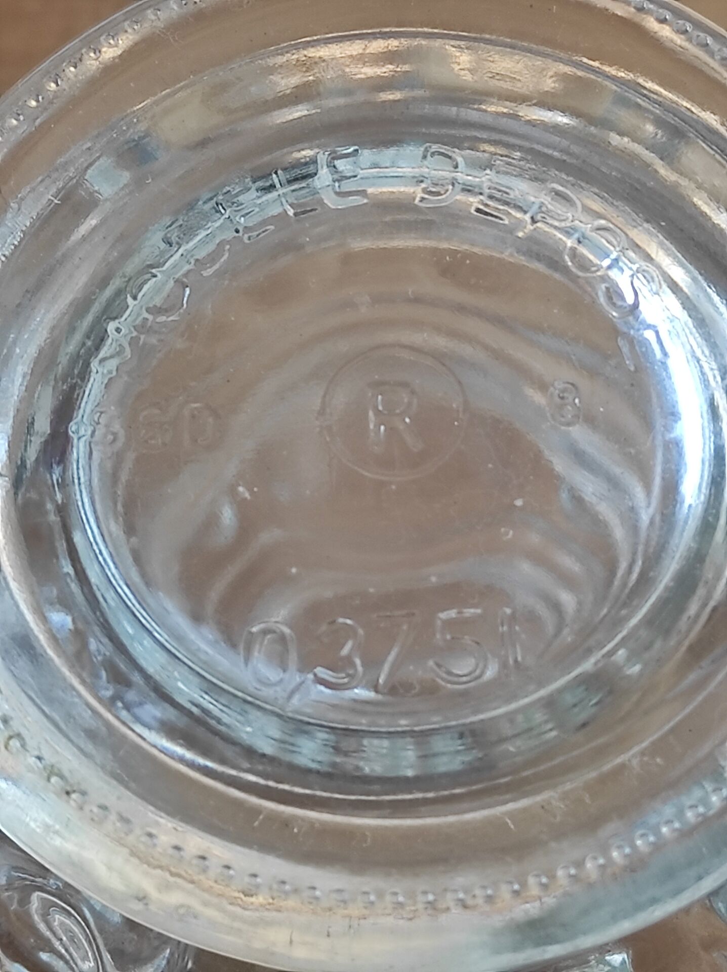 Vintage glass carafe 0.375 L