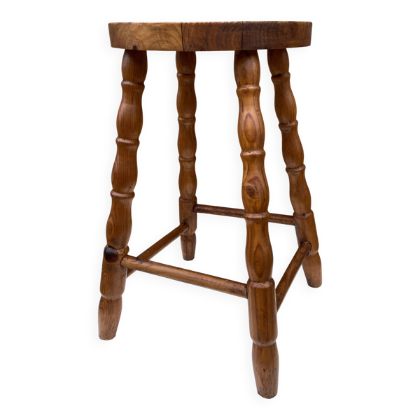 Tabouret vintage pin sapin