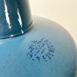 Industrial blue enamel factory pendant lamp, 1960s