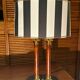 Deknudt Double Column Lamp – Wood, Brass, Marble – Restored