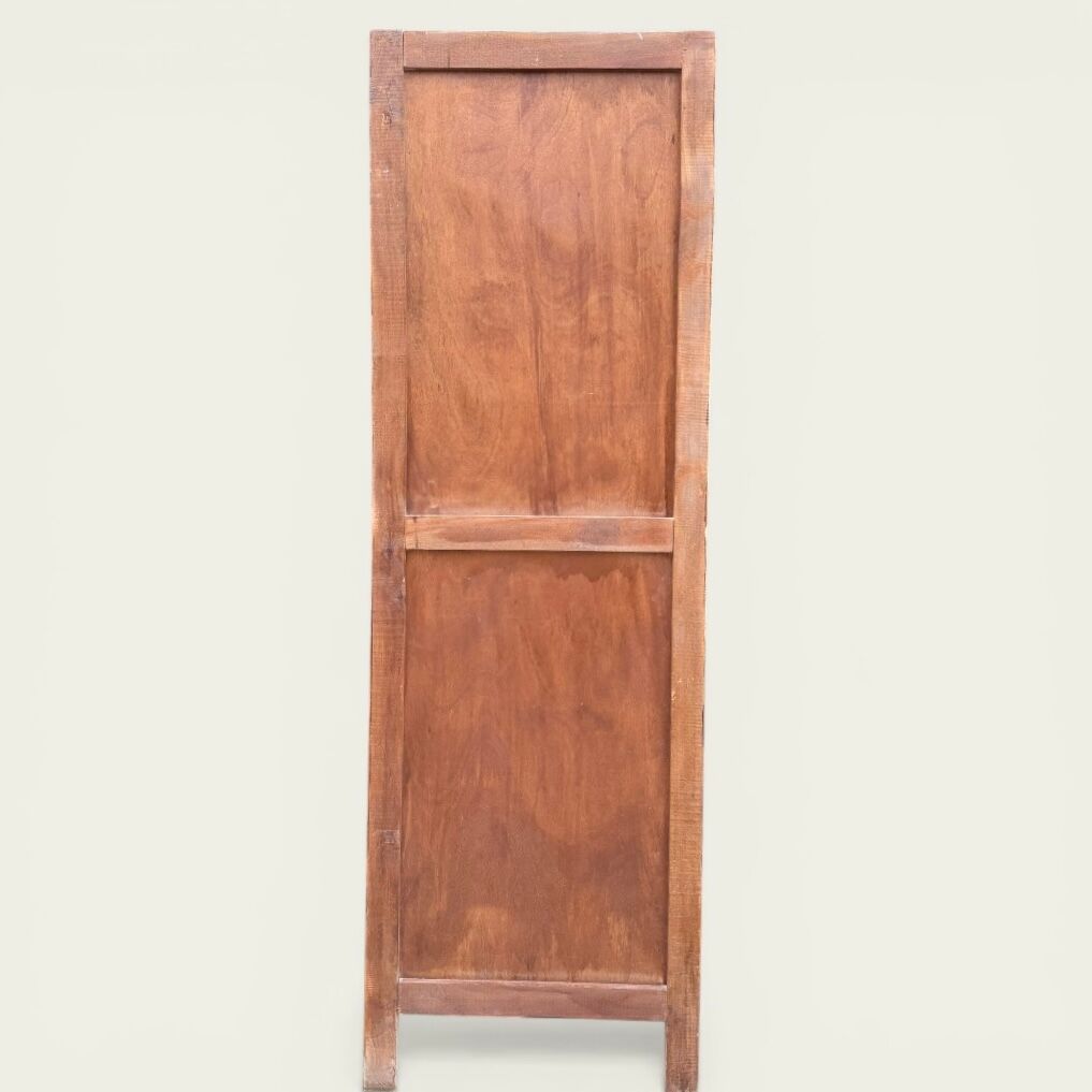 Parisian bonnetière wardrobe in raw wood, 1950.