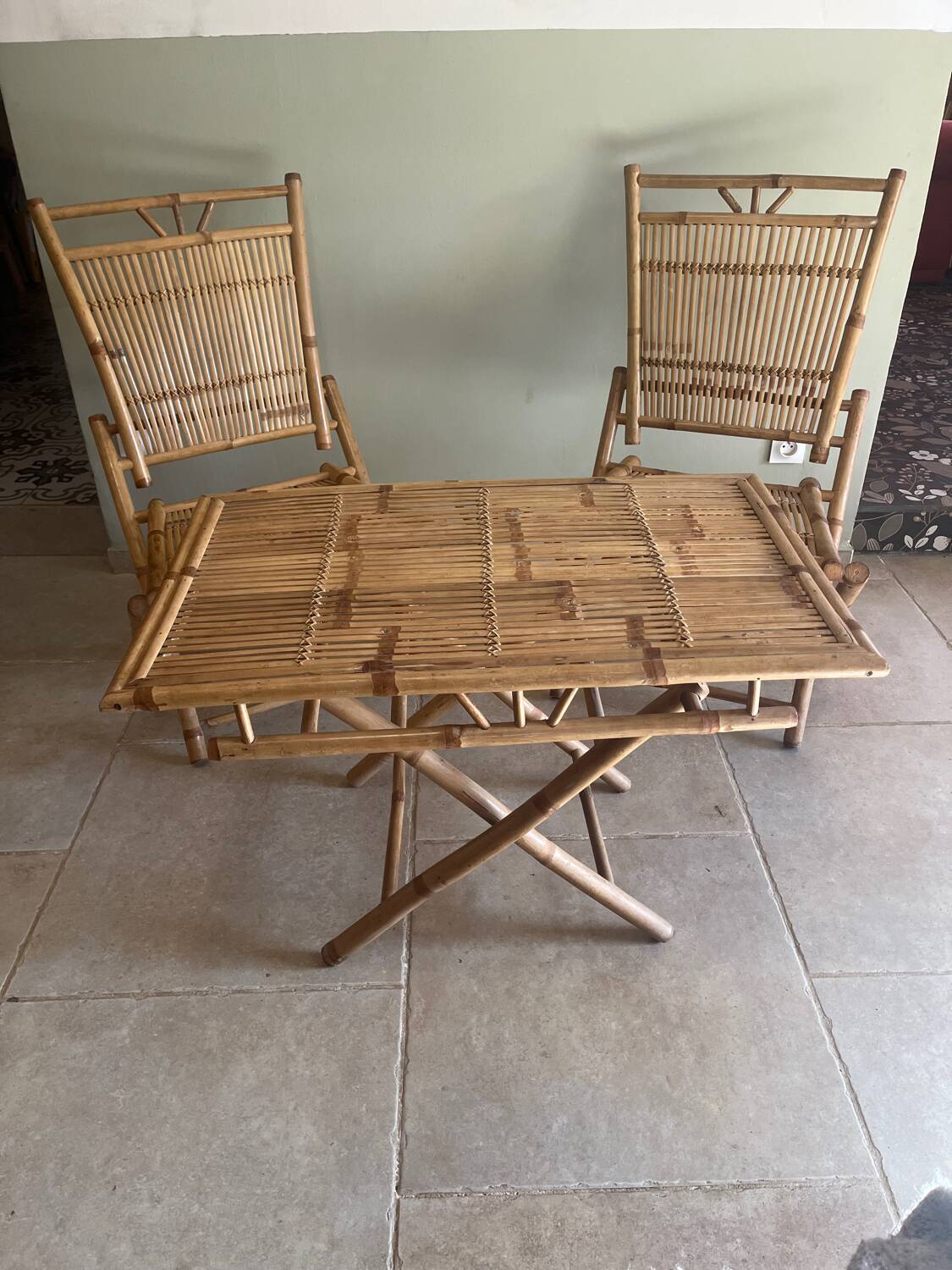 Bamboo table and chairs