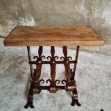 Antique shoe rack side table bench