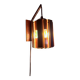 Werner Schou wall lamp, copper and teak 1960s