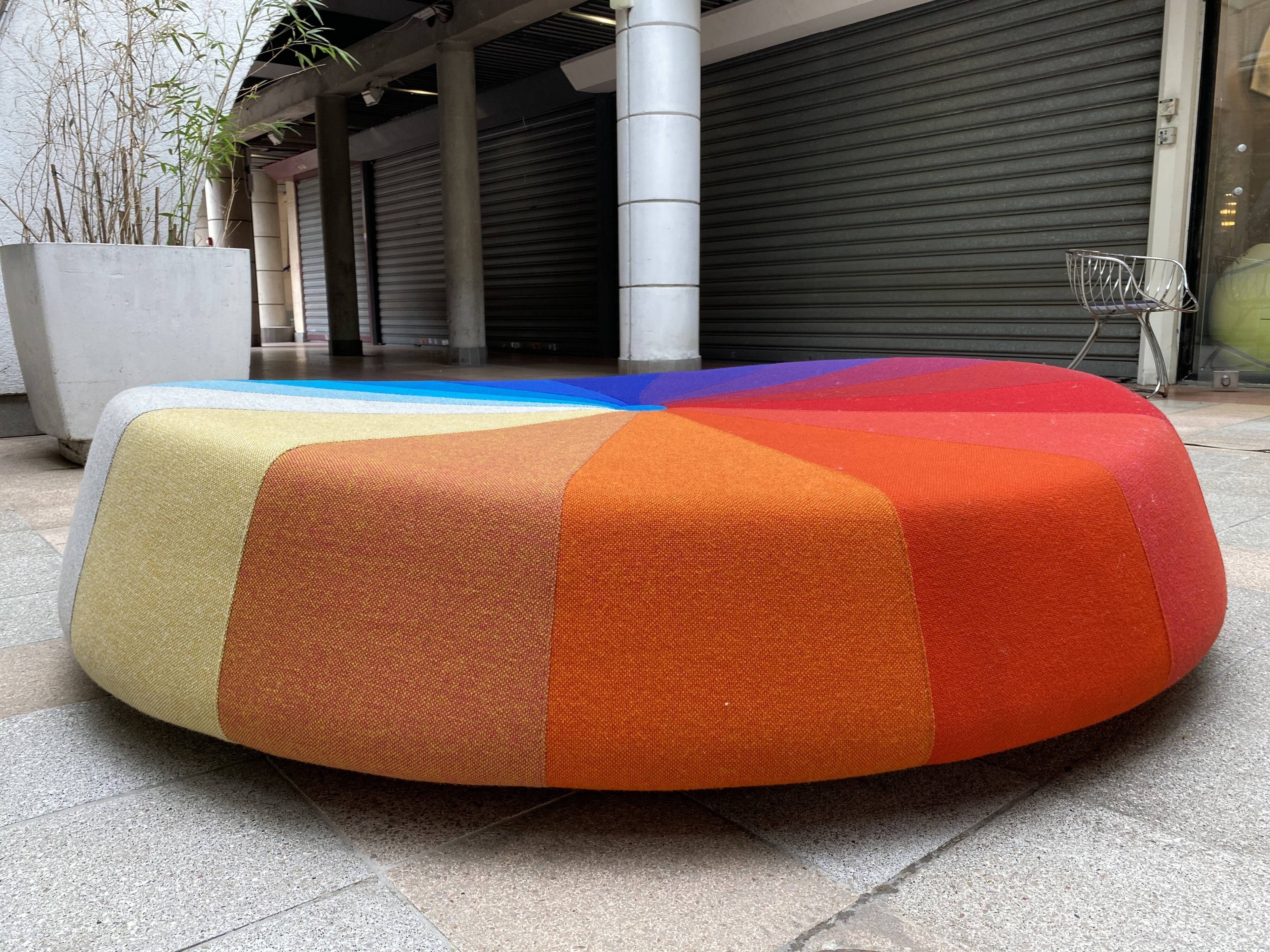 Multicolored circular bench - La Cividina