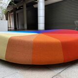 Multicolored circular bench - La Cividina