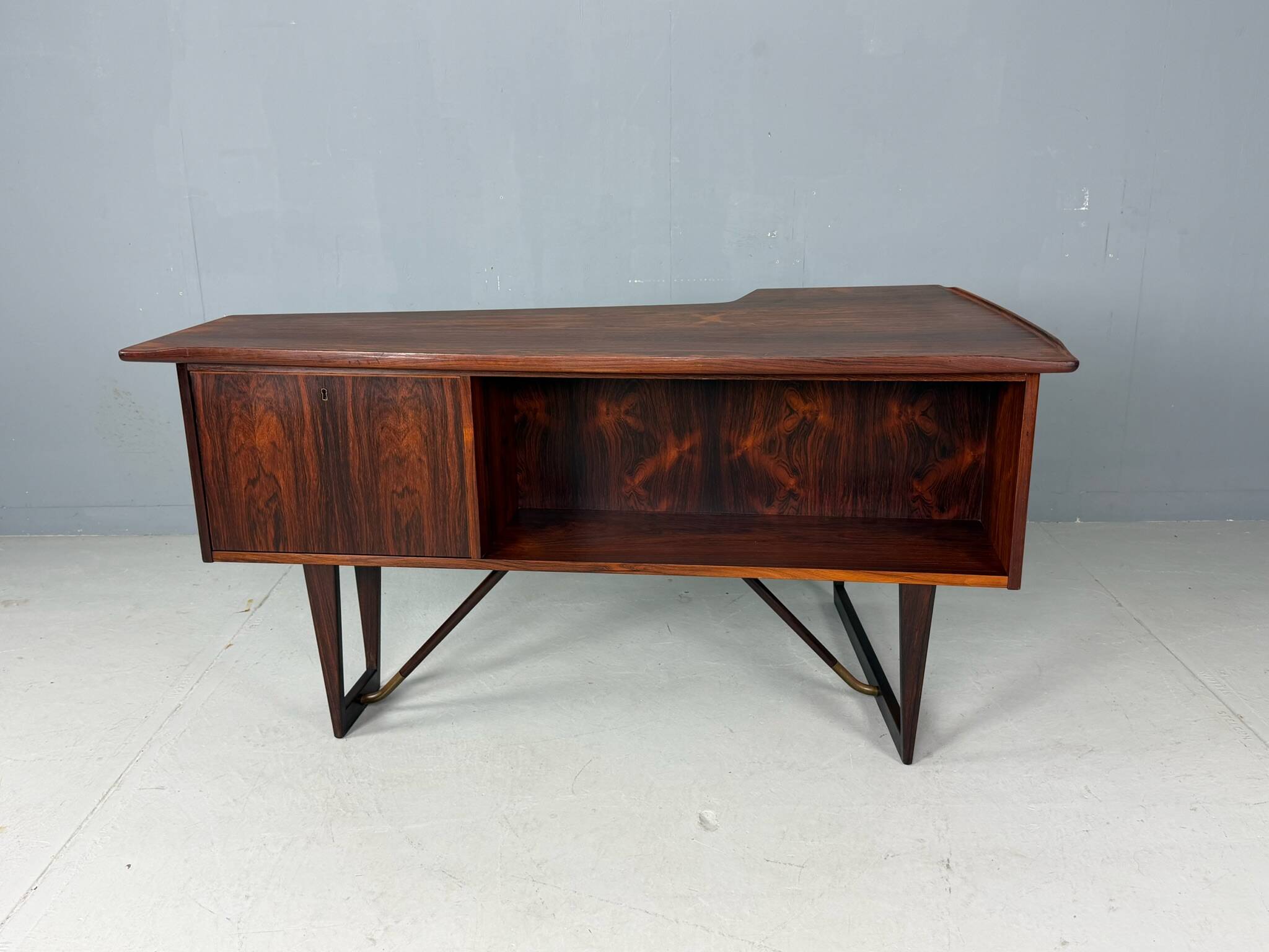 1960s Peter Løvig Nielsen 'Boomerang' Desk Hedensted Møbelfabrik