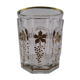 Verre gobelet octogonal à facettes doré cristal Baccarat XIXème époque CHARLES X