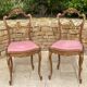 Paire de chaises en acajou style Louis XV