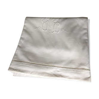 Drap en coton monogramé