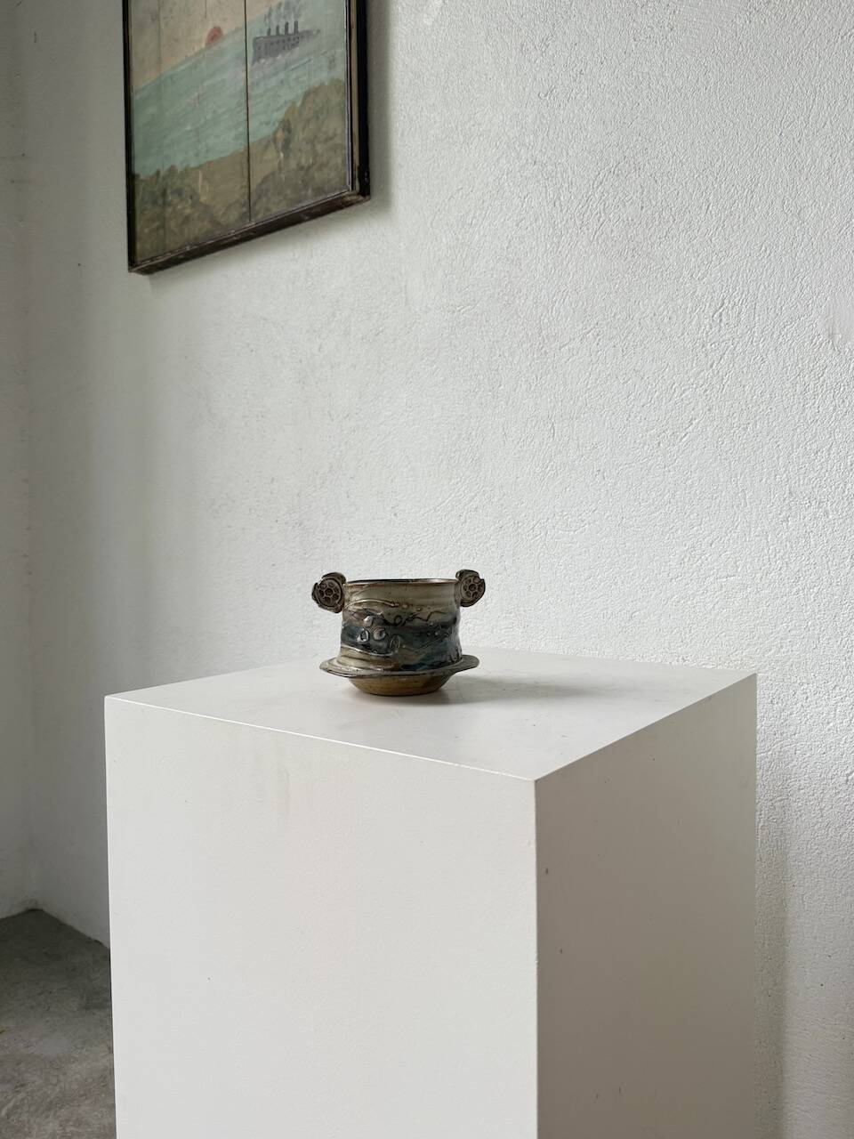 Yvon Gauchot ceramic bowl with handles