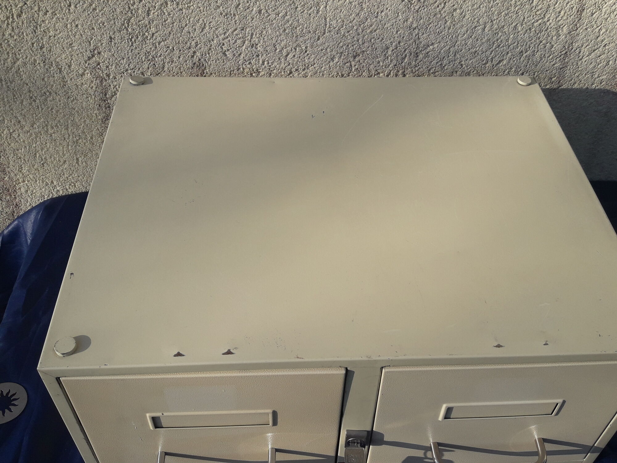 Furniture 2 drawers industrial metal loft 70s brand EMCE with key