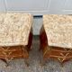 Pair of Louis XV style bedside tables with rosewood marquetry