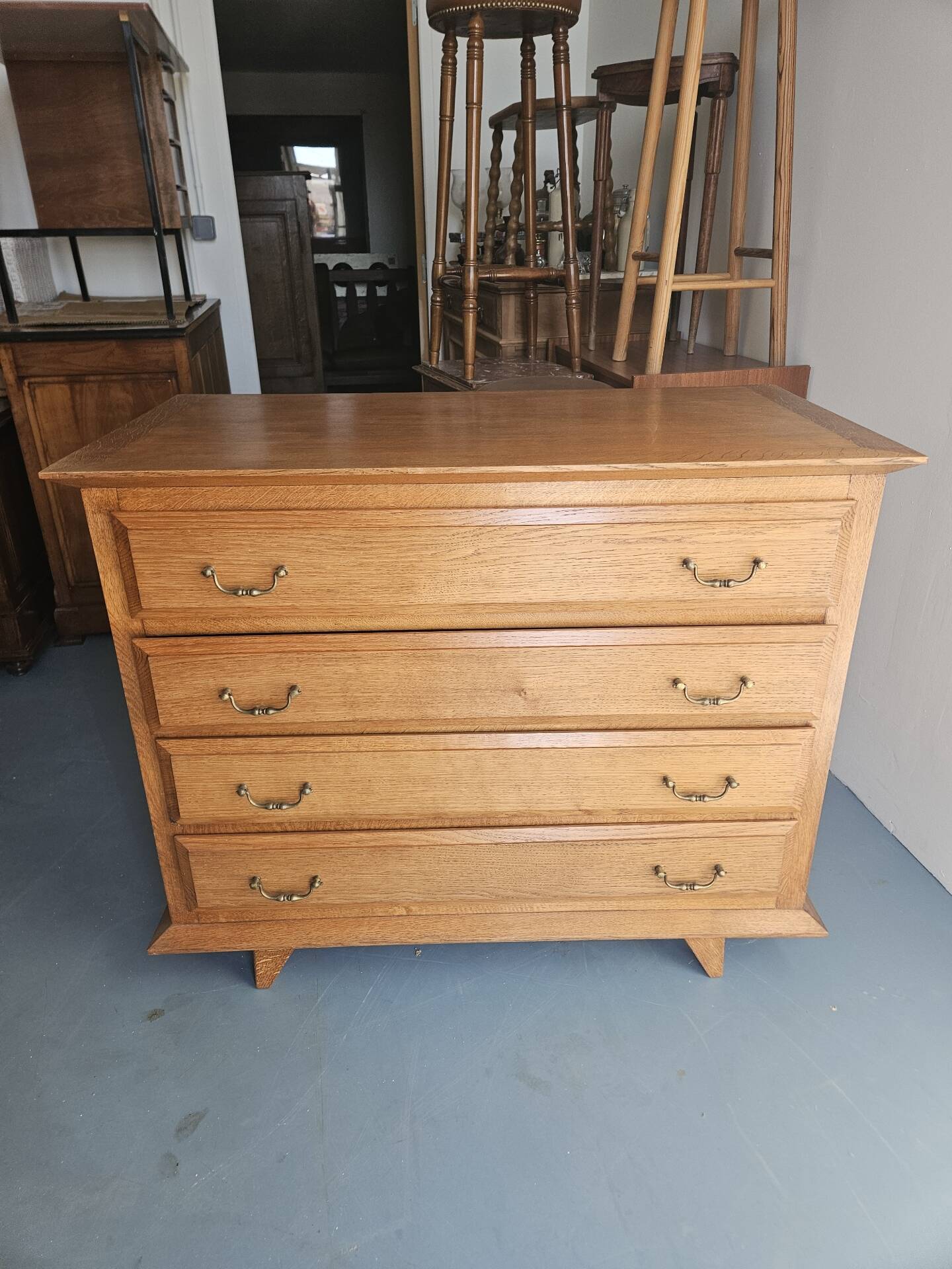 Antique wooden commode in Scandinavian style