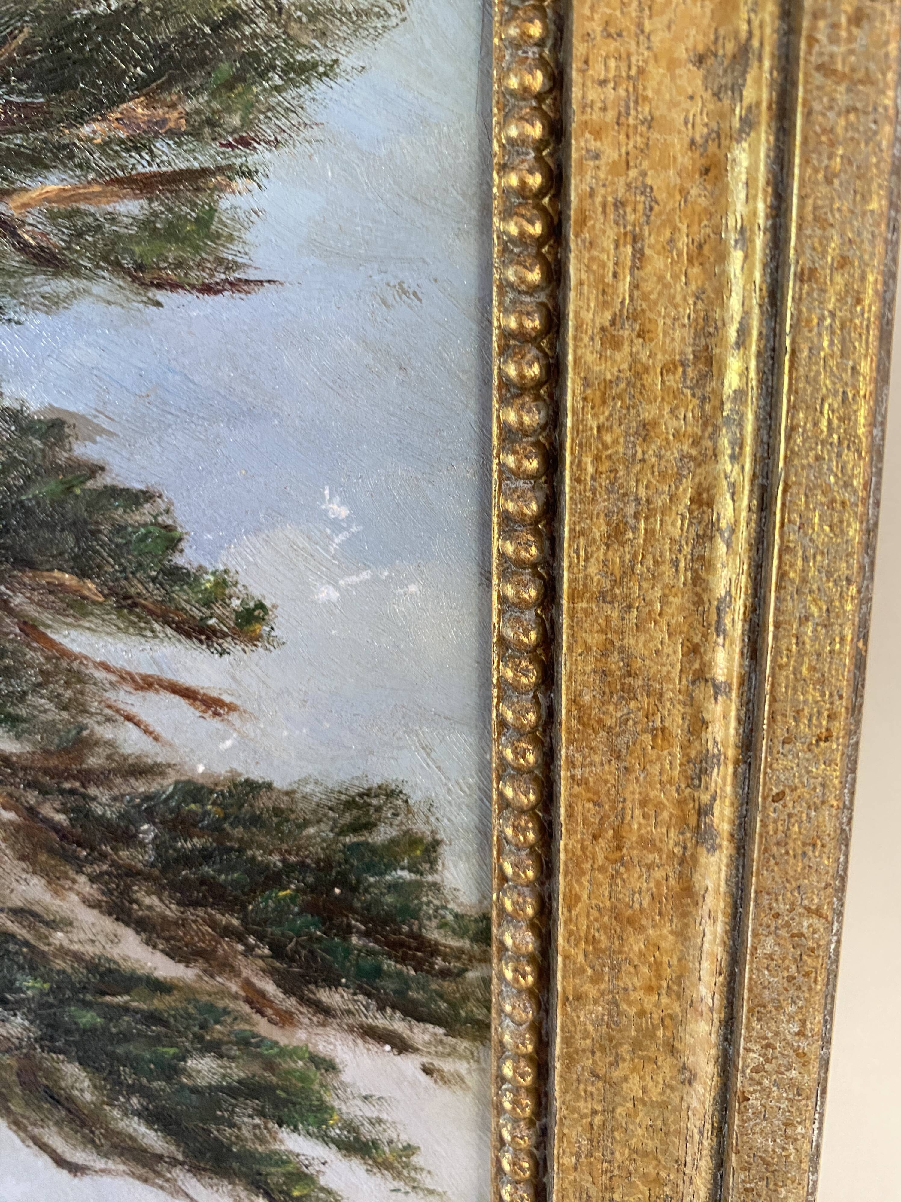 Tableau « Vue côte méditerranéenne", années 50