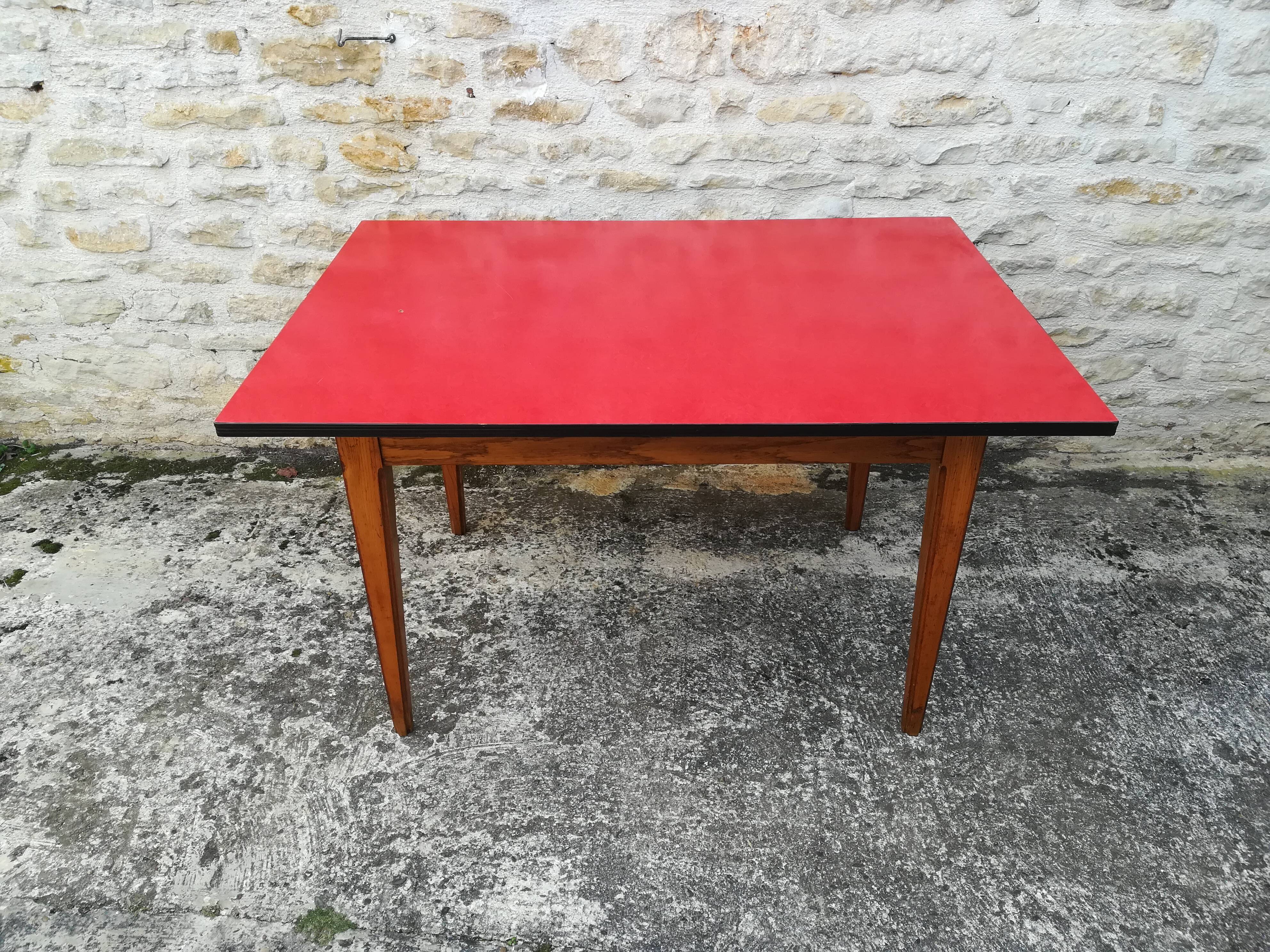 Oak table, formica top