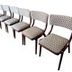 Mid-Century Modern Bumerang Chair, light cream white jacquard, Poland, 1960s