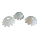 Set of 3 Art Deco glass paste pendant lights