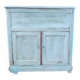 Sublime 19th-century commode (natural patina) pastel blue seaside.