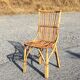 Chaise vintage en bambou et rotin - années 70