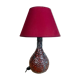 Lampe céramique crispée rouge Vallauris