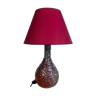 Red crisp ceramic lamp Vallauris