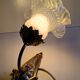 Art Nouveau wall light in bronze and glass - early 20th century