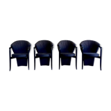 Set of 4 chairs Pietro Constantini 1980s