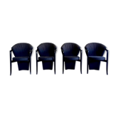Set of 4 chairs Pietro Constantini 1980s