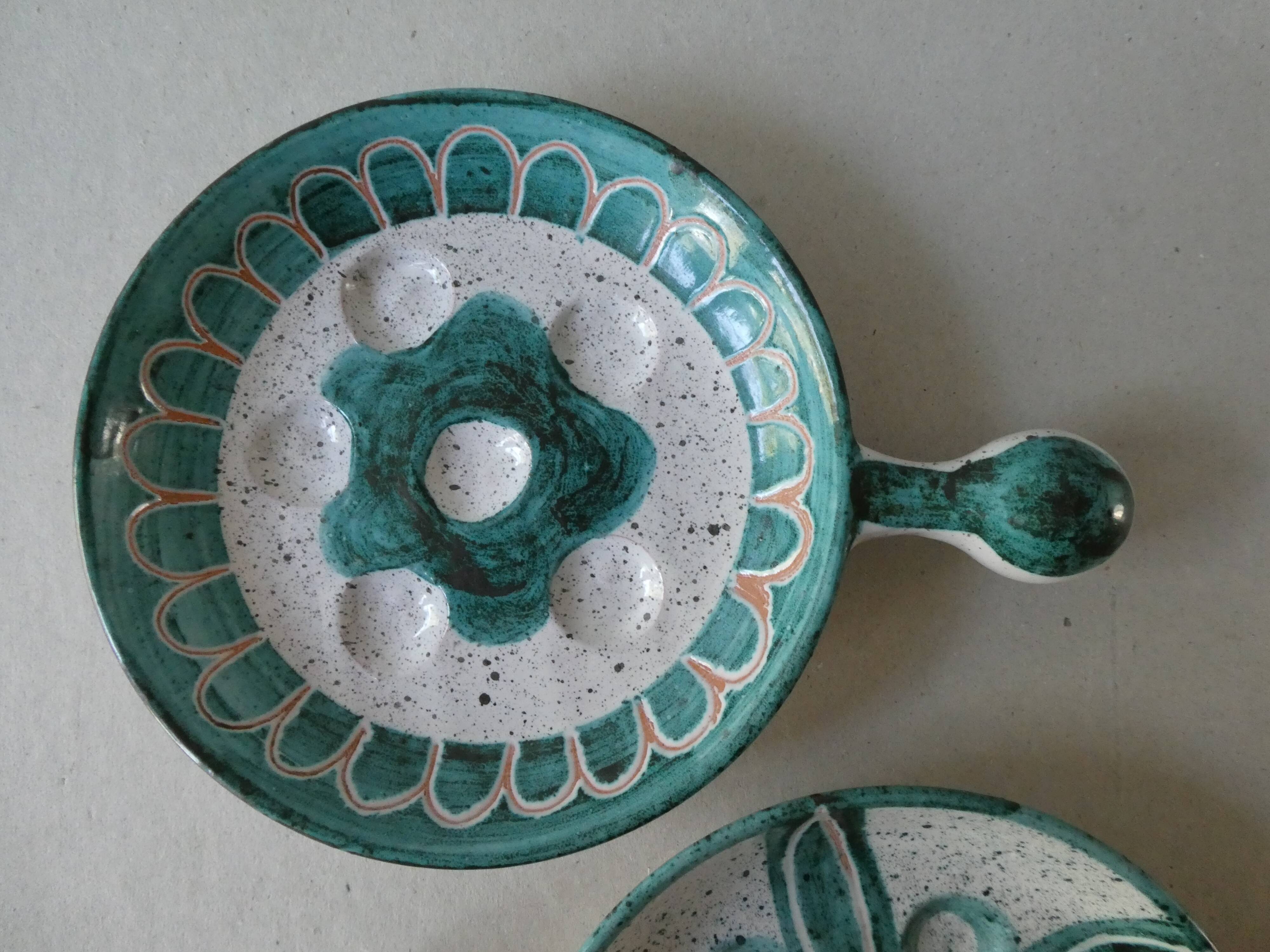 Lot de 2 coupelles en céramique de Charles Voltz, Vallauris