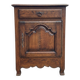 Small cupboard, jam cabinet with one door and one drawer, rustic, oak, solid wood.